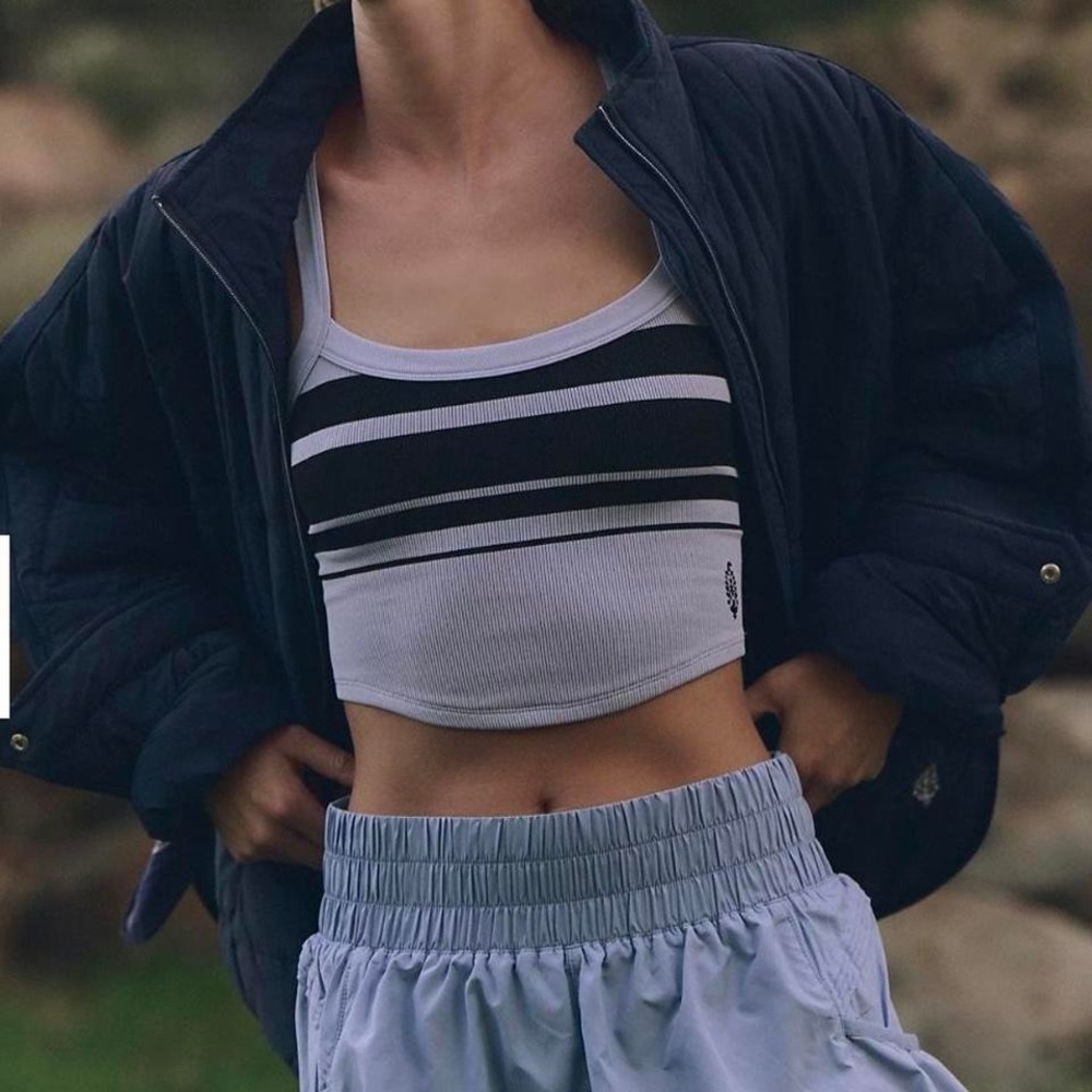Free People Movement Get Your Flirt On blue shorts